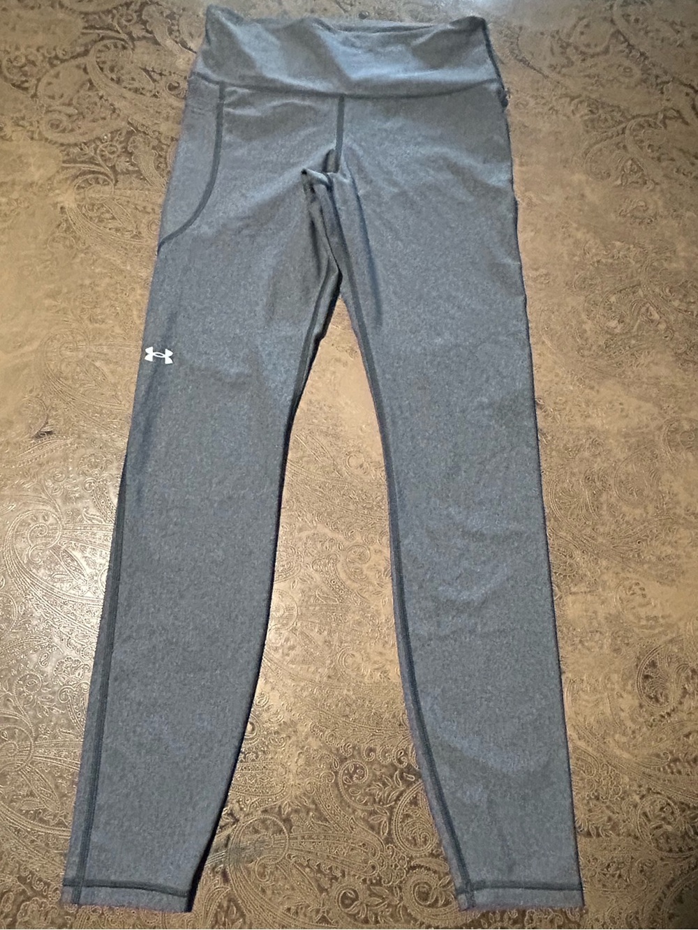 Under Armour Girls' Heather Gray Performance Leggings